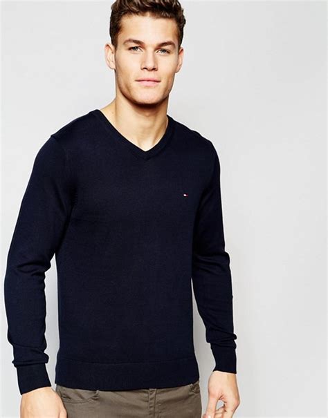 tommy hilfiger v neck jumpers